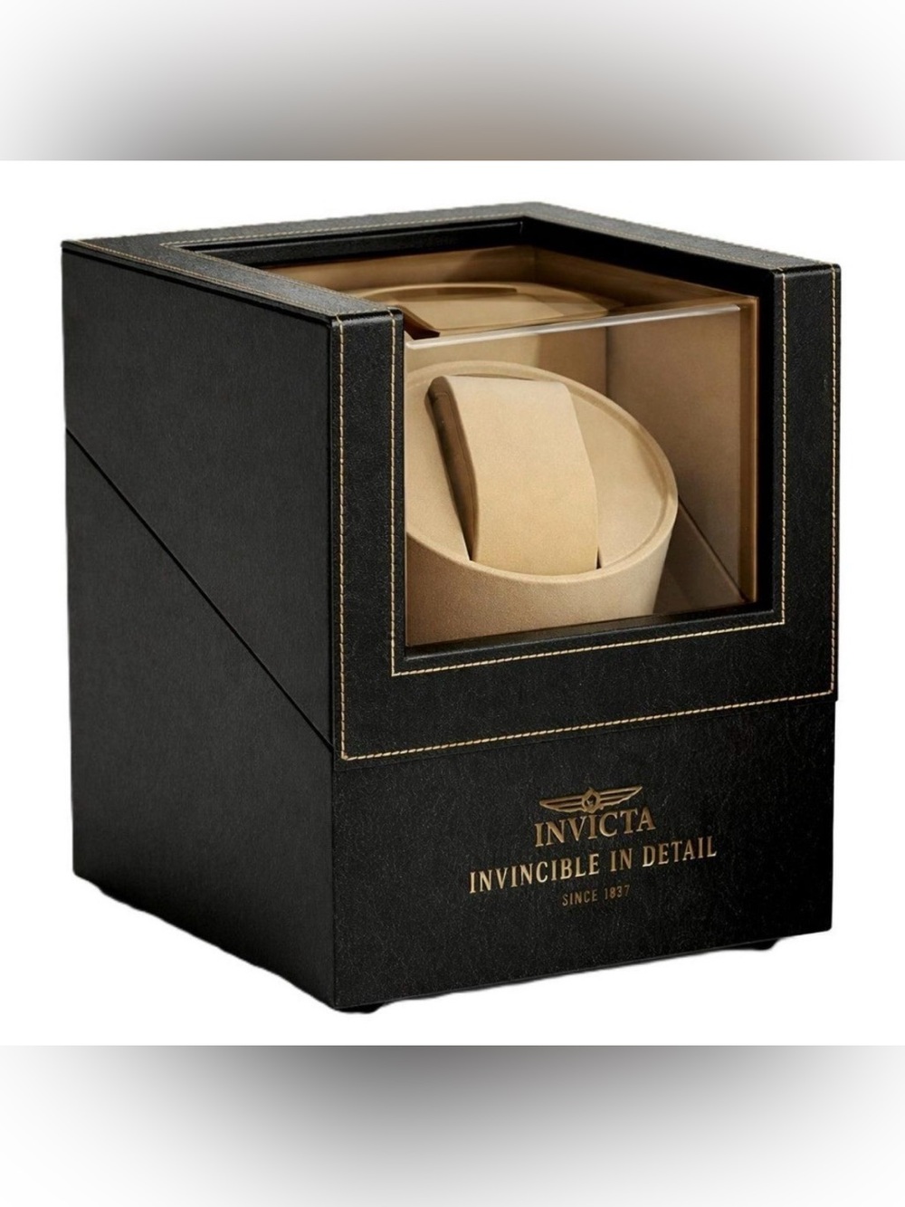 Invicta Black and Tan Watch Winder for Automatics
